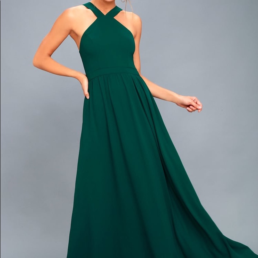 Lulu’s Forest Green Maxi Dress